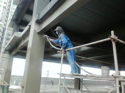 厂房钢结构防火涂料施工